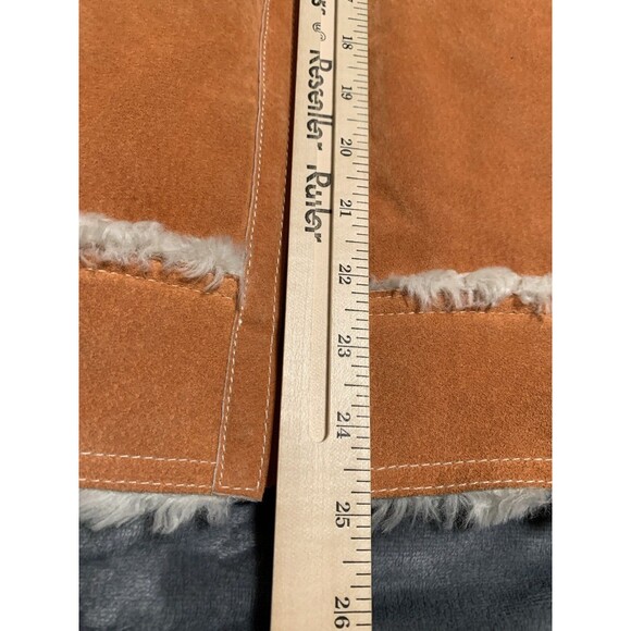 Vintage Wilsons Maxima Women Jacket XL Orange Zip Front Faux Fur Penny Lane Flaw - Picture 13 of 16